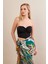 Kadın Siyah Korse Dikişli Crop Bluz AN6025 1