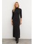 Kadın Antrasit Balıkçı Maxi Elbise MEY100 1