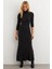 Kadın Antrasit Balıkçı Maxi Elbise MEY100 2