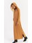 Kadın Camel Yakası Fermuarlı Maxi Sweat Elbise MTF12 2