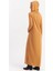 Kadın Camel Yakası Fermuarlı Maxi Sweat Elbise MTF12 4