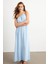 Kadın Bebe Mavi Maxi Basic Elbise İRE1012 2