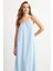 Kadın Bebe Mavi Maxi Basic Elbise İRE1012 5