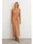 Kadın Camel Kruvaze Maxi Elbise MTF31 3