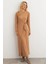 Kadın Camel Kruvaze Maxi Elbise MTF31 4