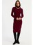 Kadın Bordo Triko Midi Elbise YV303 2
