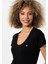 Christina Kadın Derin V Yaka Slim Fit T-Shirt 4