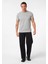 Victor Erkek Regular Fit Nakışlı Basic T-Shirt 2