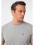Victor Erkek Regular Fit Nakışlı Basic T-Shirt 4