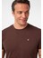 Victor Erkek Regular Fit Nakışlı Basic T-Shirt 2