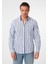 Jorge Erkek Regular Fit Çizgili Keten Görünümlü Gömlek 1