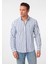 Jorge Erkek Regular Fit Çizgili Keten Görünümlü Gömlek 3