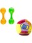 Elite 3 'lü Set Iki Adet Maracas Çıngırak ve Çıngıraklı Topum 13 cm 1 Adet 1
