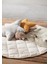 Elite Natural Premium %100 Pamuk Çift Taraflı Kapitone Bebek Oyun Halısı & Oyun Matı 120X120X2 cm (Krem) 1 Adet 3