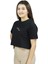 Flamepetal | Siyah Renk Baskılı Crop | Oversize 4