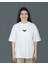 Nocturnis | Beyaz Renk Baskılı Kadın T-Shirt | Oversize 2