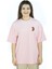 Magnabella | Pembe Renk Baskılı Kadın T-Shirt | Oversize 2
