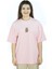 Naturcord | Pembe Renk Baskılı Kadın T-Shirt | Oversize 2