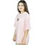 Naturcord | Pembe Renk Baskılı Kadın T-Shirt | Oversize 4