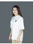Cardipalm | Beyaz Renk Baskılı Kadın T-Shirt | Oversize 4