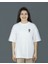 Facia Machina | Beyaz Renk Baskılı Kadın T-Shirt | Oversize 2