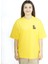 Structura Mortis | Sarı Renk Baskılı Kadın T-Shirt | Oversize 2