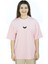 Nocturnis | Pembe Renk Baskılı Kadın T-Shirt | Oversize 2