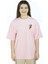 Cardipalm | Pembe Renk Baskılı Kadın T-Shirt | Oversize 2