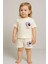 2li Tshirt Şort Beyaz Kız TAKIMI Pamuklu 1