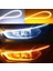Peugeot 407 Sw uyumlu Far Üstü Kayar LED Selamlamalı Sinyalli 60 cm Beyaz ve Turuncu Renk 1