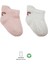 Bistyle 2'li Sneakers Smile Penye Çorap BS20106 Pembe Ekru 1