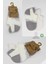 Bistyle 2'li Penye Sneakers Çorap BS20105 Ekru Gri 5