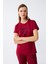 Modaserdem Akbeniz Kadın Bordo Kalp Desenli Kısa Kollu Penye Pijama Takımı 1