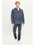 %100 Pamuk Relaxed Fit Geniş Kesim Kapüşonlu Koyu Mavi Denim Jean Ceket 3