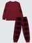 Erkek Çocuk Pijama Takımı 10-13 Yaş Bordo 2