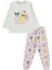 Kız Çocuk Pijama Takımı 2-5 Yaş Ekru 1