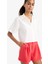 Regular Fit Poplin Kısa Kollu Beyaz Gömlek F8580AX25SM 4