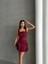 Pileli Etek Yelek Takım Bordo S255015 3