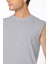 Erkek Açık Grimelanj Bisiklet Yaka Tank Sıfır Kol Atlet %100 Pamuk T-Shirt 2