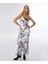 Floral Desen Saten Elbise TS1250002518018 1