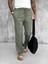 Erkek Beli Lastikli Baggy Pantolon Haki 3