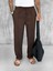 Erkek Beli Lastikli Baggy Pantolon Kahve 1