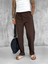 Erkek Beli Lastikli Baggy Pantolon Kahve 2