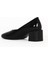Siyah Kırışık Rugan Kadın Az Topuklu Ayakkabı 33WA7652 33WA7652 4