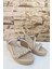 Kadın Örgü Tedaylı 8 cm Dolgu Topuklu Sandalet 4010-123-0002 1