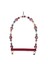 Boncuklu ve Tünekli Kuş Salıncağı 10 Cm-14 cm Bordo 1