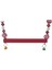 Boncuklu ve Tünekli Kuş Salıncağı 10 Cm-14 cm Bordo 5