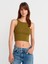 21104 Fitilli Crop Top-Koyu Yeşil 1