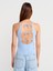 10772 Askılı Fiyonk Detaylı Triko Bluz-Mavi 2