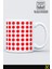 Kırmızı Renkli Dot Nokta Desenli Kupa Bardak 330 ml 2